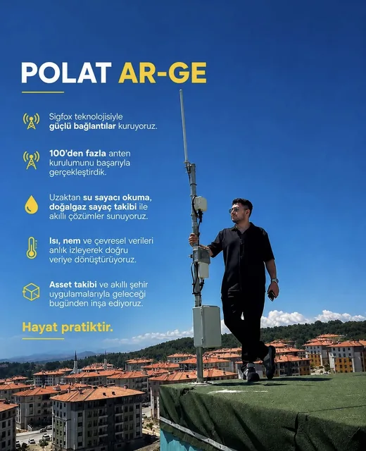 Sigfox çözümlerimizden bir örnek